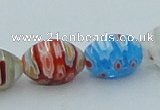 CLG609 5PCS 16 inches 8*12mm rice lampwork glass beads wholesale