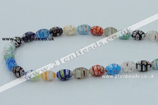 CLG609 5PCS 16 inches 8*12mm rice lampwork glass beads wholesale