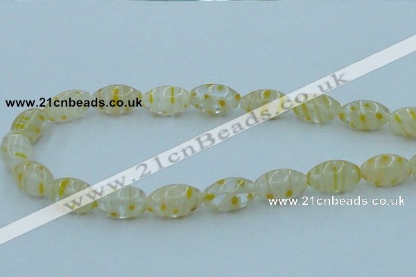 CLG614 3PCS 16 inches 10*16mm rice lampwork glass beads wholesale