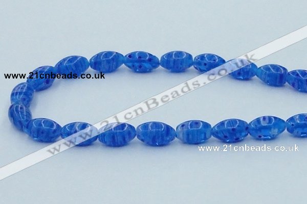 CLG616 3PCS 16 inches 10*16mm rice lampwork glass beads wholesale