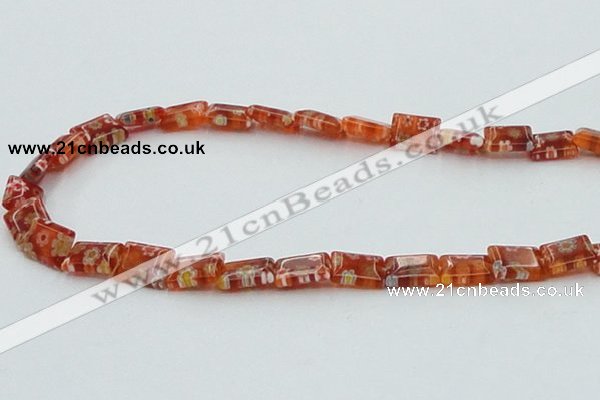 CLG618 5PCS 16 inches 8*10mm rectangle lampwork glass beads wholesale