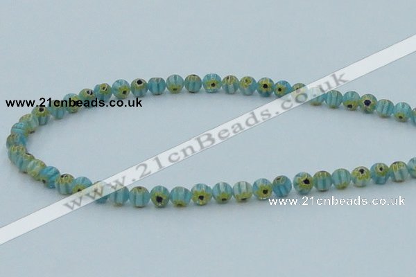 CLG627 10PCS 16 inches 6mm round lampwork glass beads wholesale