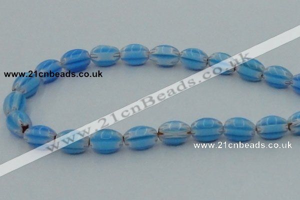 CLG631 5PCS 16 inches 10*14mm oval lampwork glass beads wholesale