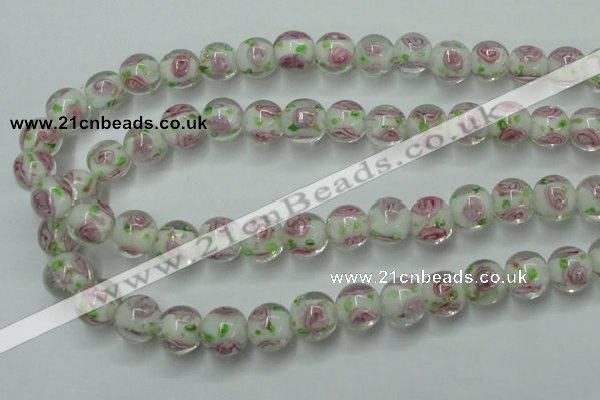 CLG750 15.5 inches 10mm round lampwork glass beads wholesale