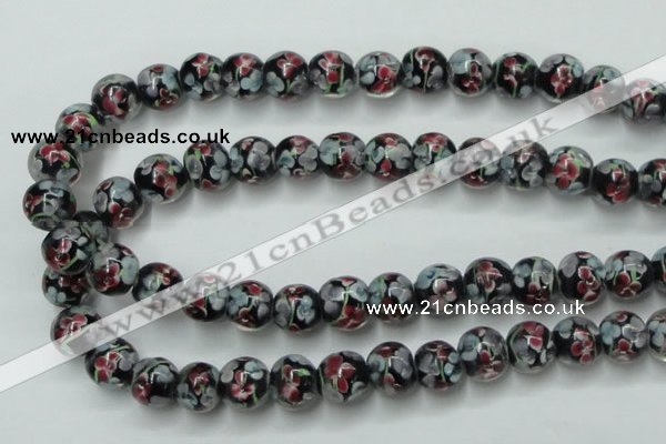 CLG754 15.5 inches 10mm round lampwork glass beads wholesale