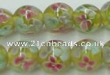 CLG756 15.5 inches 10mm round lampwork glass beads wholesale