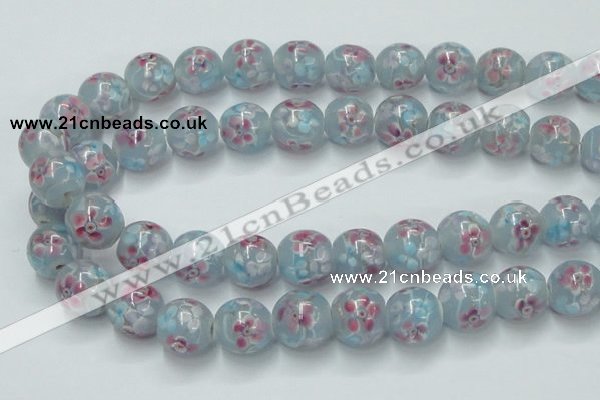 CLG759 15 inches 12mm round lampwork glass beads wholesale