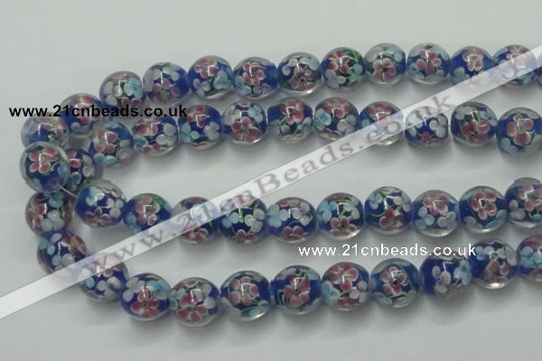 CLG762 15 inches 12mm round lampwork glass beads wholesale