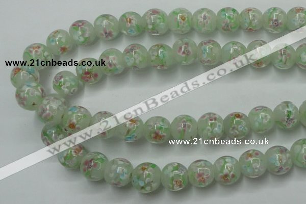 CLG764 15 inches 12mm round lampwork glass beads wholesale