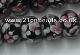 CLG766 14.5 inches 8*12mm rondelle lampwork glass beads wholesale
