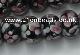 CLG766 14.5 inches 8*12mm rondelle lampwork glass beads wholesale