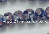 CLG768 14.5 inches 8*12mm rondelle lampwork glass beads wholesale