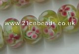 CLG770 14.5 inches 8*12mm rondelle lampwork glass beads wholesale