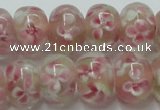 CLG771 14.5 inches 8*12mm rondelle lampwork glass beads wholesale