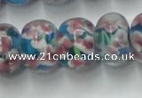 CLG772 14.5 inches 8*12mm rondelle lampwork glass beads wholesale