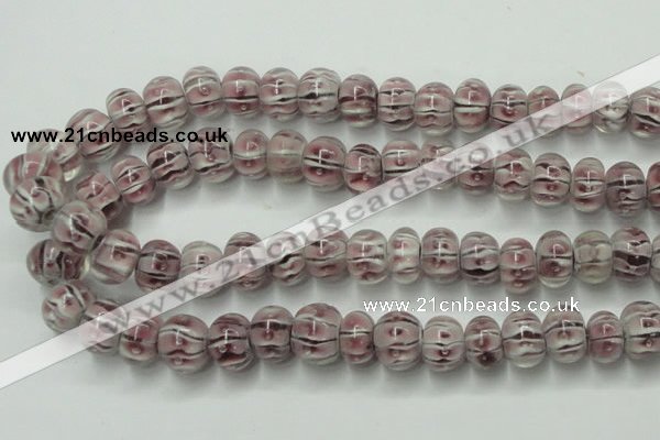 CLG777 14 inches 8*12mm rondelle lampwork glass beads wholesale