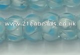 CLG780 14 inches 8*12mm rondelle lampwork glass beads wholesale