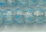 CLG780 14 inches 8*12mm rondelle lampwork glass beads wholesale