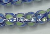 CLG781 14 inches 8*12mm rondelle lampwork glass beads wholesale