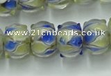 CLG782 14 inches 8*12mm rondelle lampwork glass beads wholesale