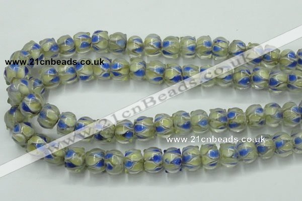 CLG782 14 inches 8*12mm rondelle lampwork glass beads wholesale