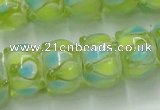 CLG783 14 inches 8*12mm rondelle lampwork glass beads wholesale