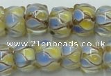 CLG784 14 inches 8*12mm rondelle lampwork glass beads wholesale