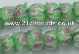 CLG785 14.5 inches 8*12mm rondelle lampwork glass beads wholesale