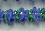 CLG792 15.5 inches 11*13mm rose lampwork glass beads wholesale