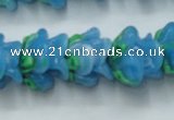 CLG794 15.5 inches 11*13mm rose lampwork glass beads wholesale