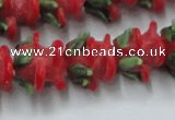 CLG795 15.5 inches 11*13mm rose lampwork glass beads wholesale