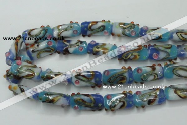 CLG805 15 inches 14*24mm rectangle lampwork glass beads wholesale