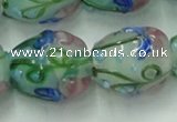 CLG826 15.5 inches 14*18mm pear lampwork glass beads wholesale
