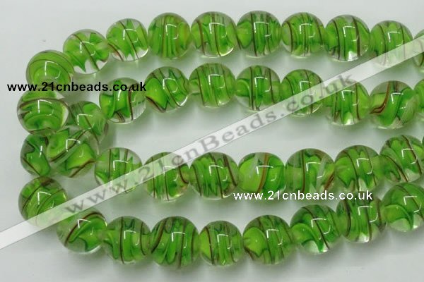 CLG855 15.5 inches 18mm round lampwork glass beads wholesale