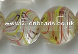 CLG856 15.5 inches 18mm round lampwork glass beads wholesale