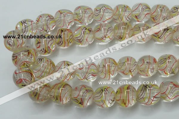 CLG856 15.5 inches 18mm round lampwork glass beads wholesale