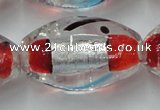 CLG858 15.5 inches 16*28mm rice lampwork glass beads wholesale