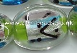 CLG861 15.5 inches 24*30mm oval lampwork glass beads wholesale