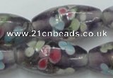 CLG871 15.5 inches 10*20mm rice lampwork glass beads wholesale