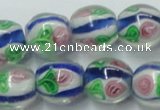 CLG875 15.5 inches 12mm round lampwork glass beads wholesale