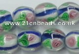 CLG875 15.5 inches 12mm round lampwork glass beads wholesale