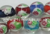 CLG876 15.5 inches 12mm round lampwork glass beads wholesale