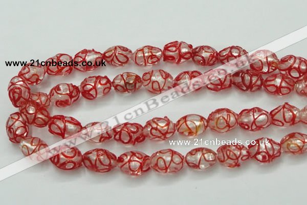 CLG880 2PCS 16 inches 12*18mm oval lampwork glass beads wholesale