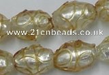 CLG881 2PCS 16 inches 12*18mm oval lampwork glass beads wholesale