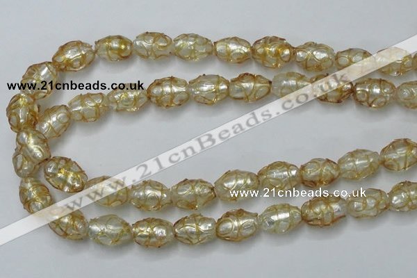 CLG881 2PCS 16 inches 12*18mm oval lampwork glass beads wholesale