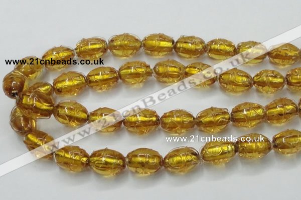 CLG882 2PCS 16 inches 12*18mm oval lampwork glass beads wholesale