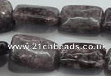 CLI07 15.5 inches 18*25mm rectangle natural lilac jasper beads wholesale