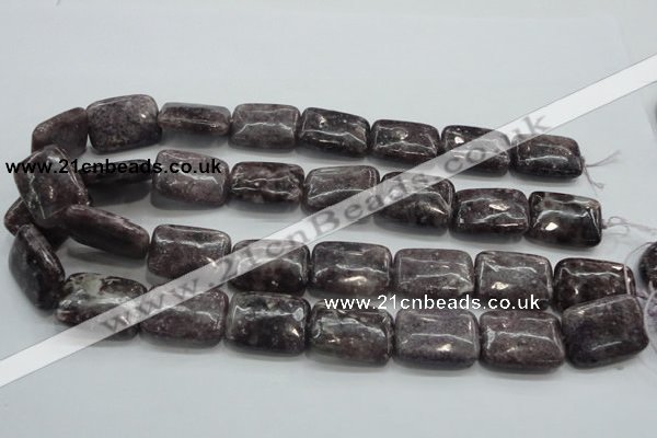 CLI07 15.5 inches 18*25mm rectangle natural lilac jasper beads wholesale