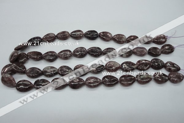 CLI20 15.5 inches 13*18mm flat teardrop lilac jasper beads wholesale
