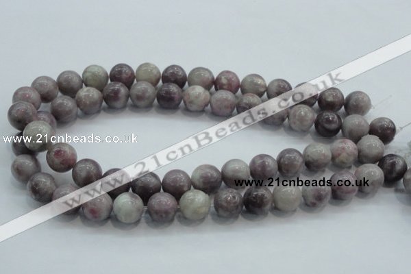 CLI55 15.5 inches 14mm round natural lilac jasper beads wholesale